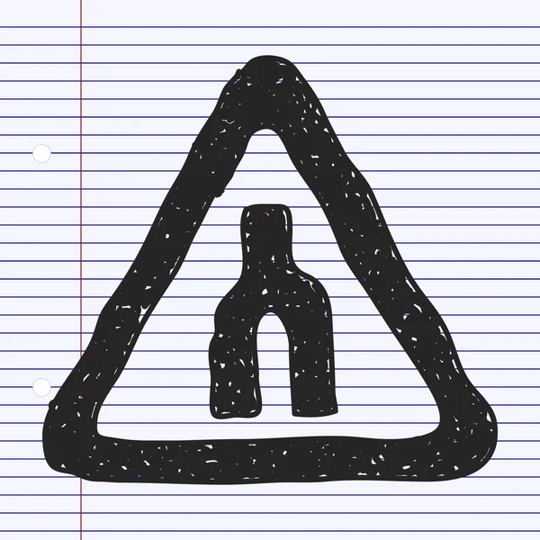 Jednoduchý doodle dopravní značka — Stockový vektor