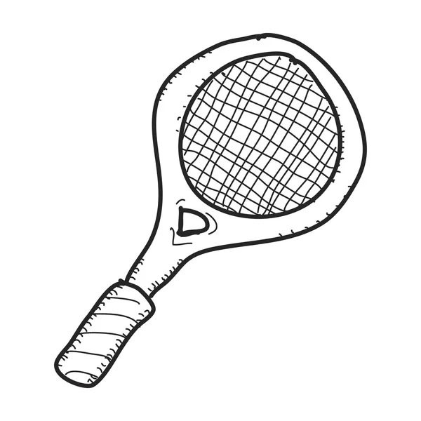 Проста каракуля тенісної ракетки — стоковий вектор