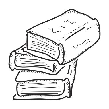 Bir yığın kitap basit doodle
