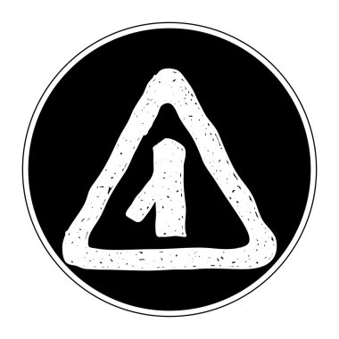 Bir yol işaret basit doodle