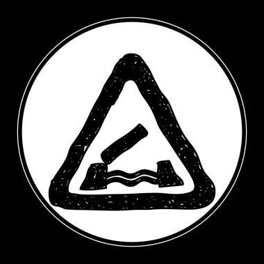 Bir yol işaret basit doodle