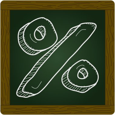 Yüzde işareti basit doodle