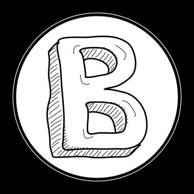 Mektup B basit doodle