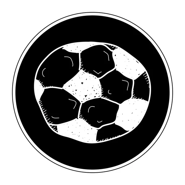Doodle simples de um futebol — Vetor de Stock
