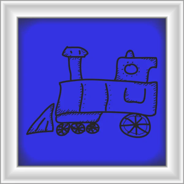 Простые каракули поезда — стоковый вектор