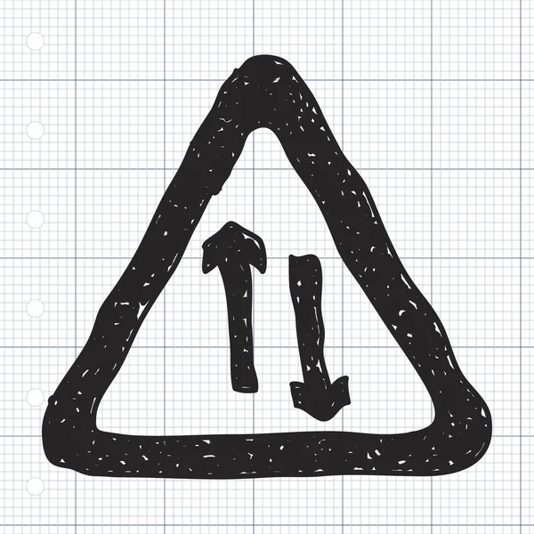 Garabato simple de una señal de tráfico — Archivo Imágenes Vectoriales