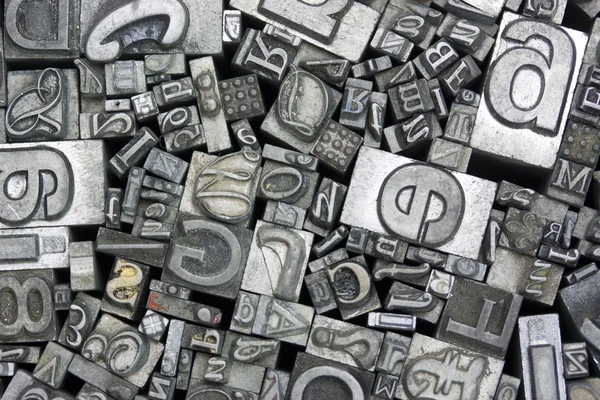 Close up of typeset letters — Stock Photo, Image