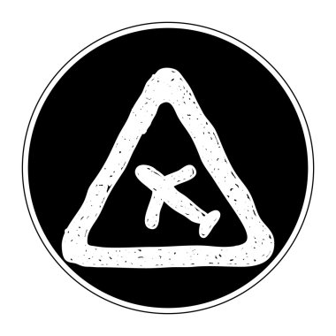 Bir yol işaret basit doodle