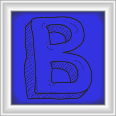 Mektup B basit doodle