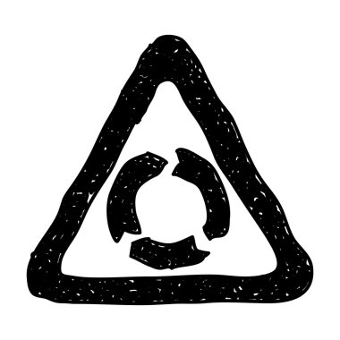 Bir yol işaret basit doodle