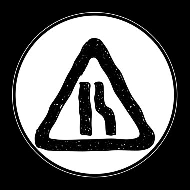 Bir yol işaret basit doodle