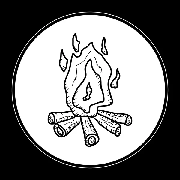 Jednoduchý doodle požáru — Stockový vektor