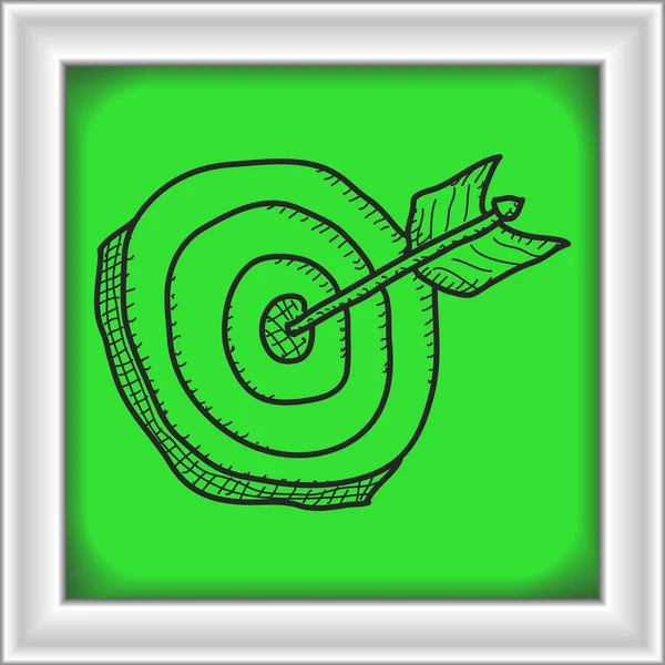 Eenvoudige doodle van een doel — Stockvector