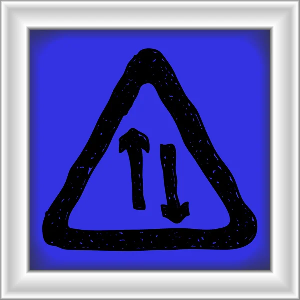 Простые каракули дорожного знака — стоковый вектор