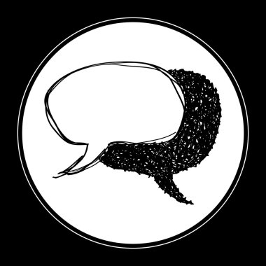 Bir konuşma balonu basit doodle