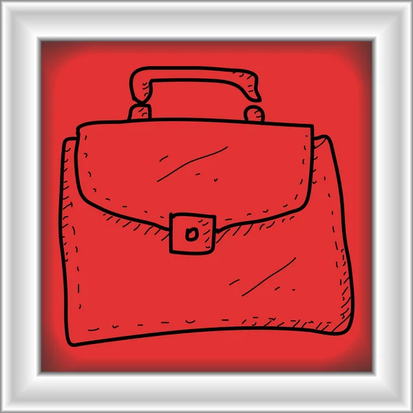 Simple doodle of a briefcase — Stock Vector