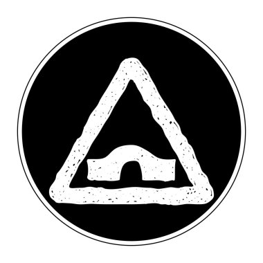 Bir yol işaret basit doodle