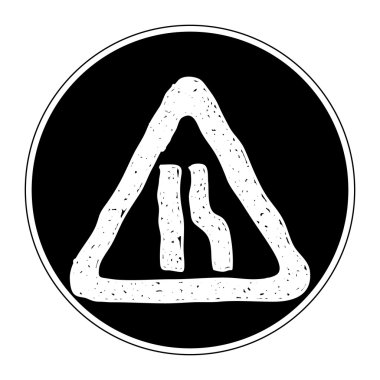 Bir yol işaret basit doodle