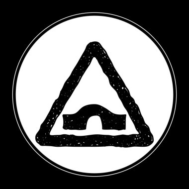 Bir yol işaret basit doodle