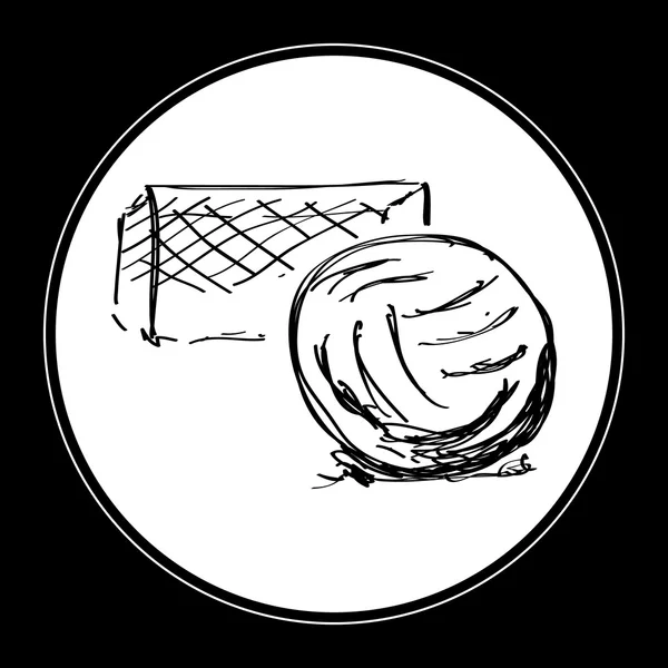 Doodle simples de um futebol — Vetor de Stock