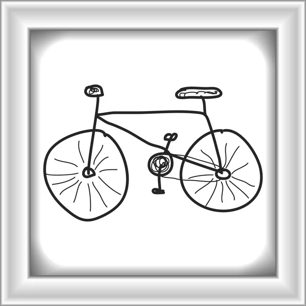 Simple doodle of a bicycle — Stock Vector