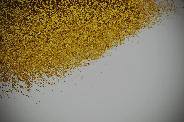 Close-up van een mooie glanzende goud glitter — Stockfoto