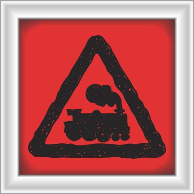 Bir yol işaret basit doodle