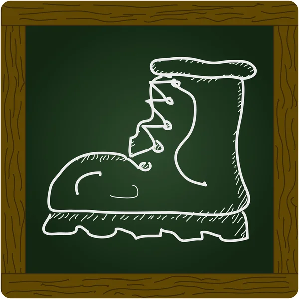 Simple doodle of an old boot — Stock Vector