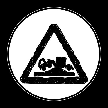 Bir yol işaret basit doodle