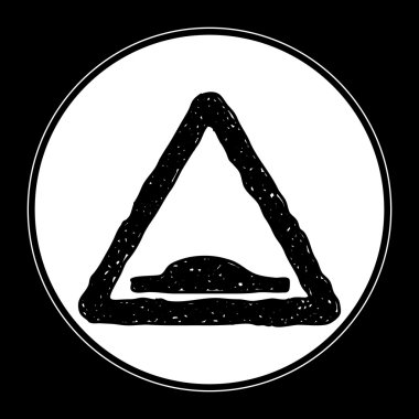 Bir yol işaret basit doodle