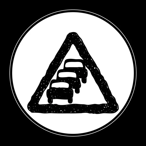Простые каракули дорожного знака — стоковый вектор