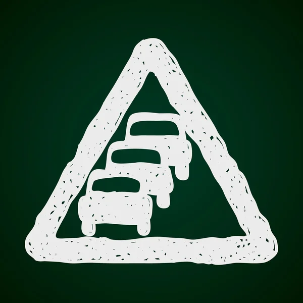 Simple gribouillage d'un panneau routier — Image vectorielle