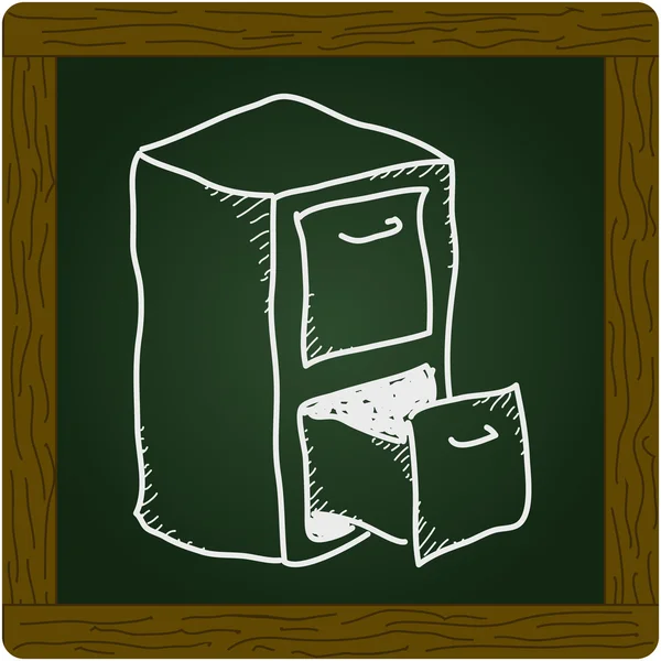 Doodle simples de um armário de arquivamento —  Vetores de Stock
