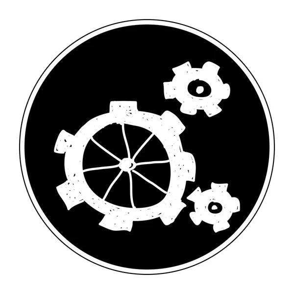 Simple doodle of some cogs — Stock Vector