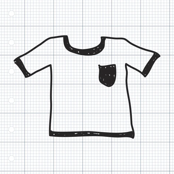 Eenvoudige doodle van een t-shirt — Stockvector