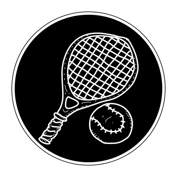 Simple doodle of a tennis racket — Stock Vector