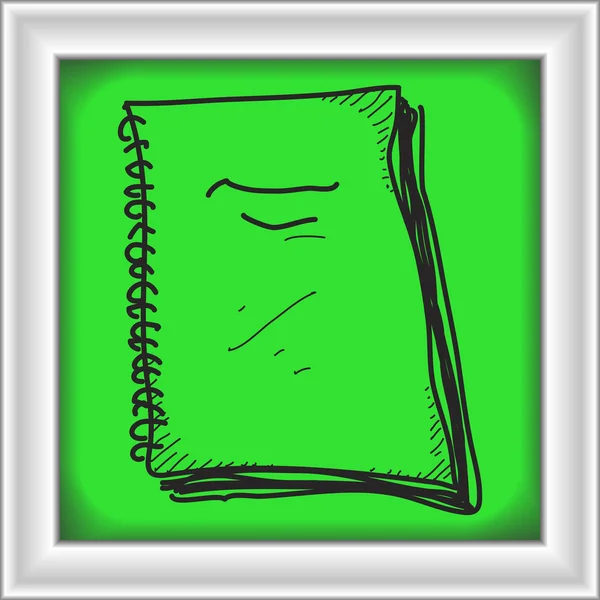 Απλή doodle του ένα σημειωματάριο — Διανυσματικό Αρχείο