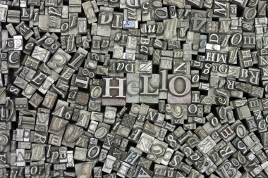 Merhaba Word'le typeset harflerin yakın çekim
