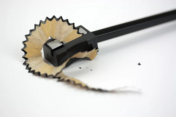 Close up of a pencil being sharpened — Stock Photo, Image