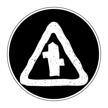 Bir yol işaret basit doodle