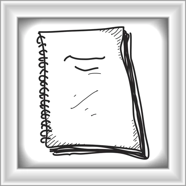 Simple gribouillage d'un carnet — Image vectorielle