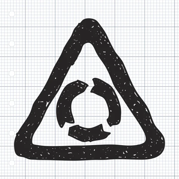 Απλή doodle του ένα πινακίδα — Διανυσματικό Αρχείο