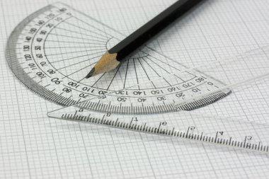 Ekipman grafik kağıt üzerine çizim