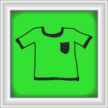 Bir t-shirt basit doodle