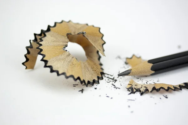 Close up of a pencil being sharpened — Stock Photo, Image