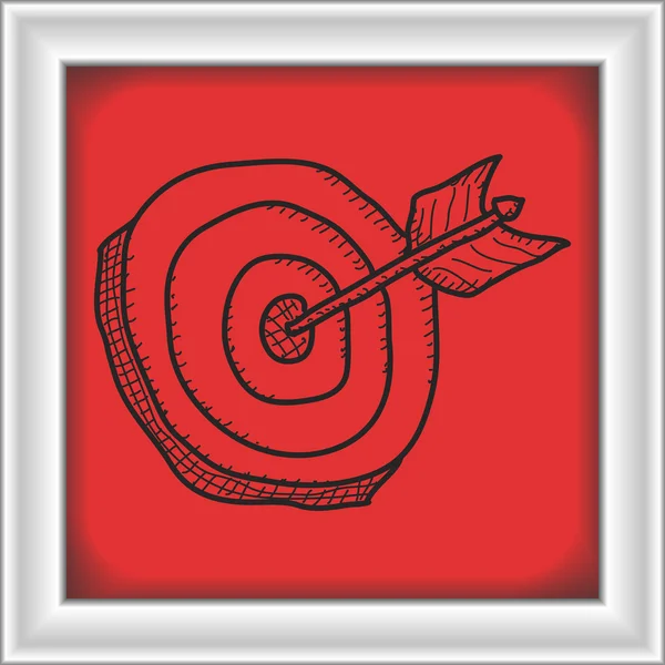 Простые каракули цели — стоковый вектор