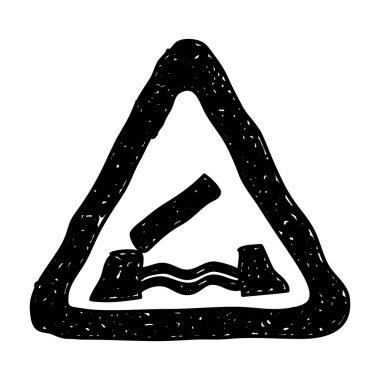 Bir yol işaret basit doodle