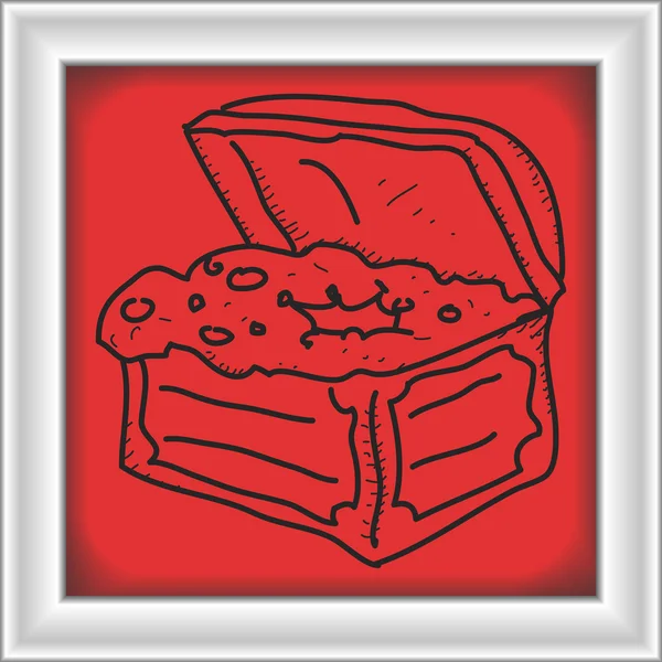 Bir hazine sandığı basit doodle