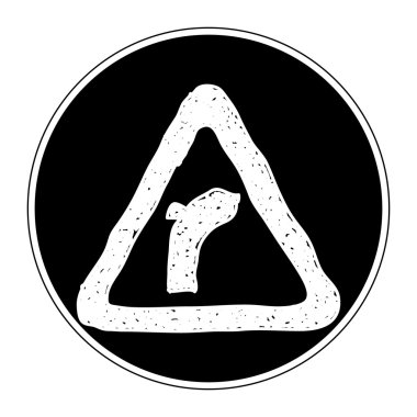 Bir yol işaret basit doodle