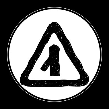 Bir yol işaret basit doodle